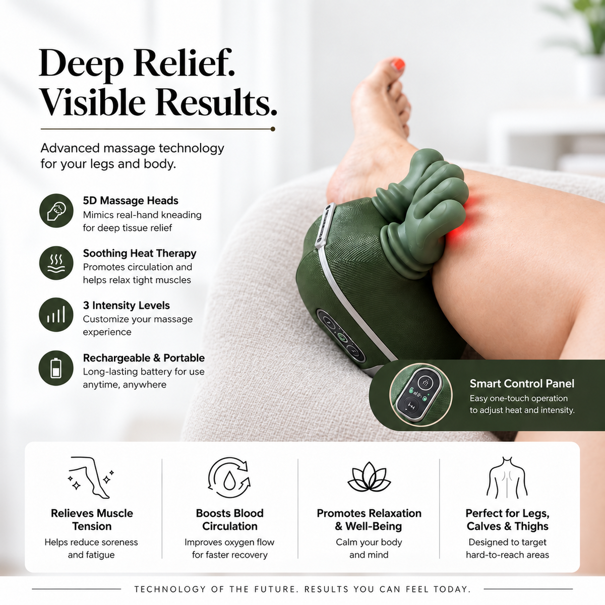BioTouch massager used on the leg
