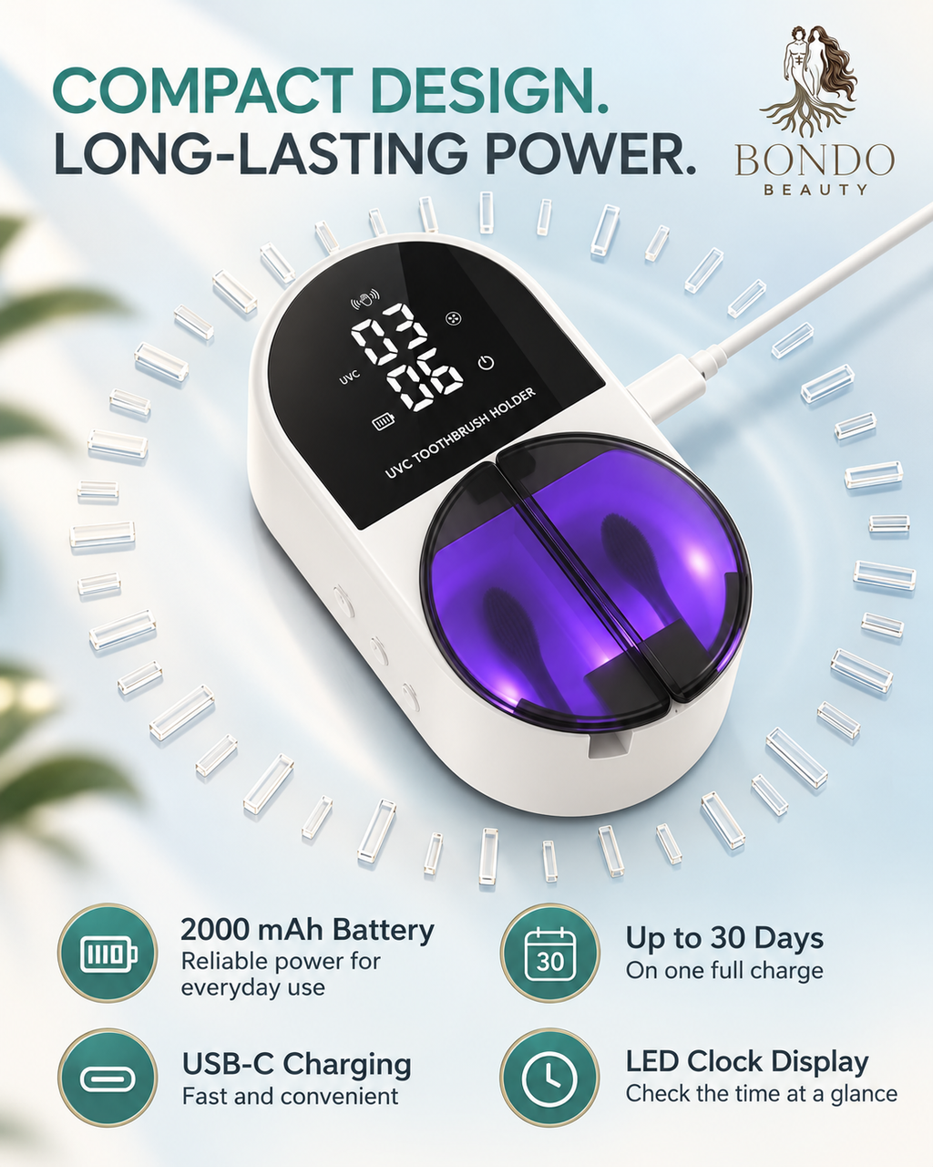 UV-C toothbrush sanitizer timer information
